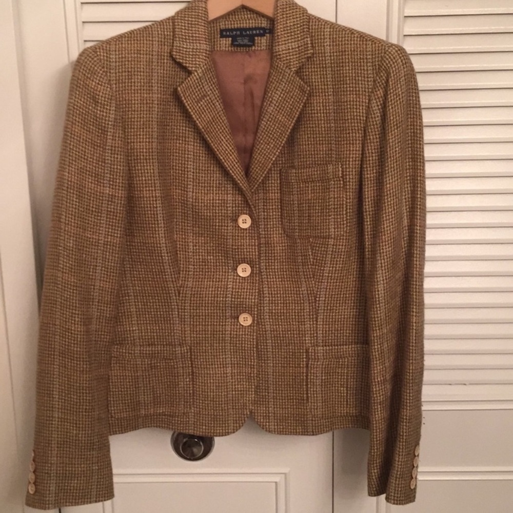 RL Blue label tan jacket. Tweed. NWOT. Vintage‌‌‌‌‌‌‌‌‌‌‌‌‌‌‌‌‌‌‌‌‌